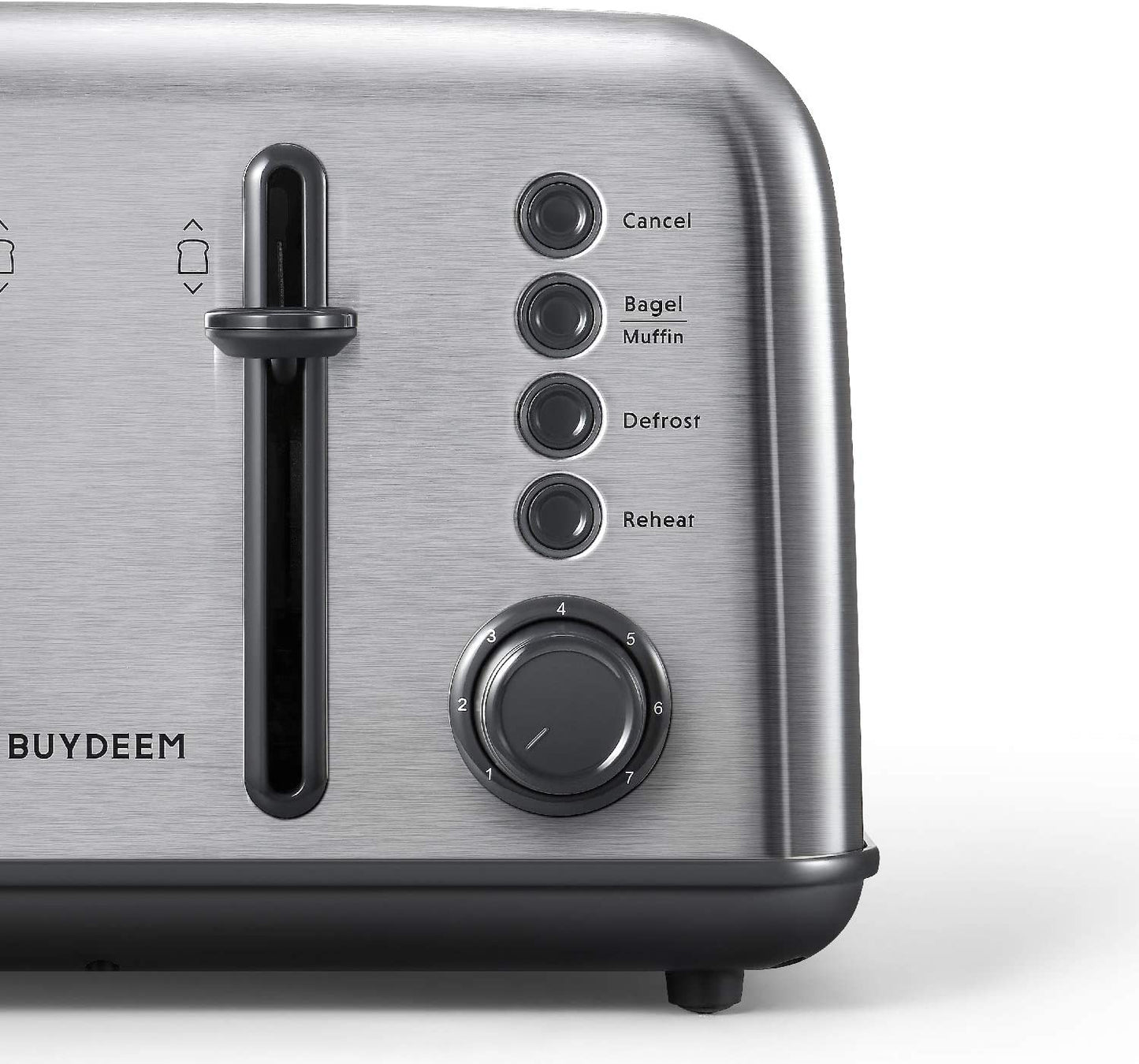 DT640 4-Slice Toaster, 7 Shade Settings, 1.5" Wide Slots, Silver
