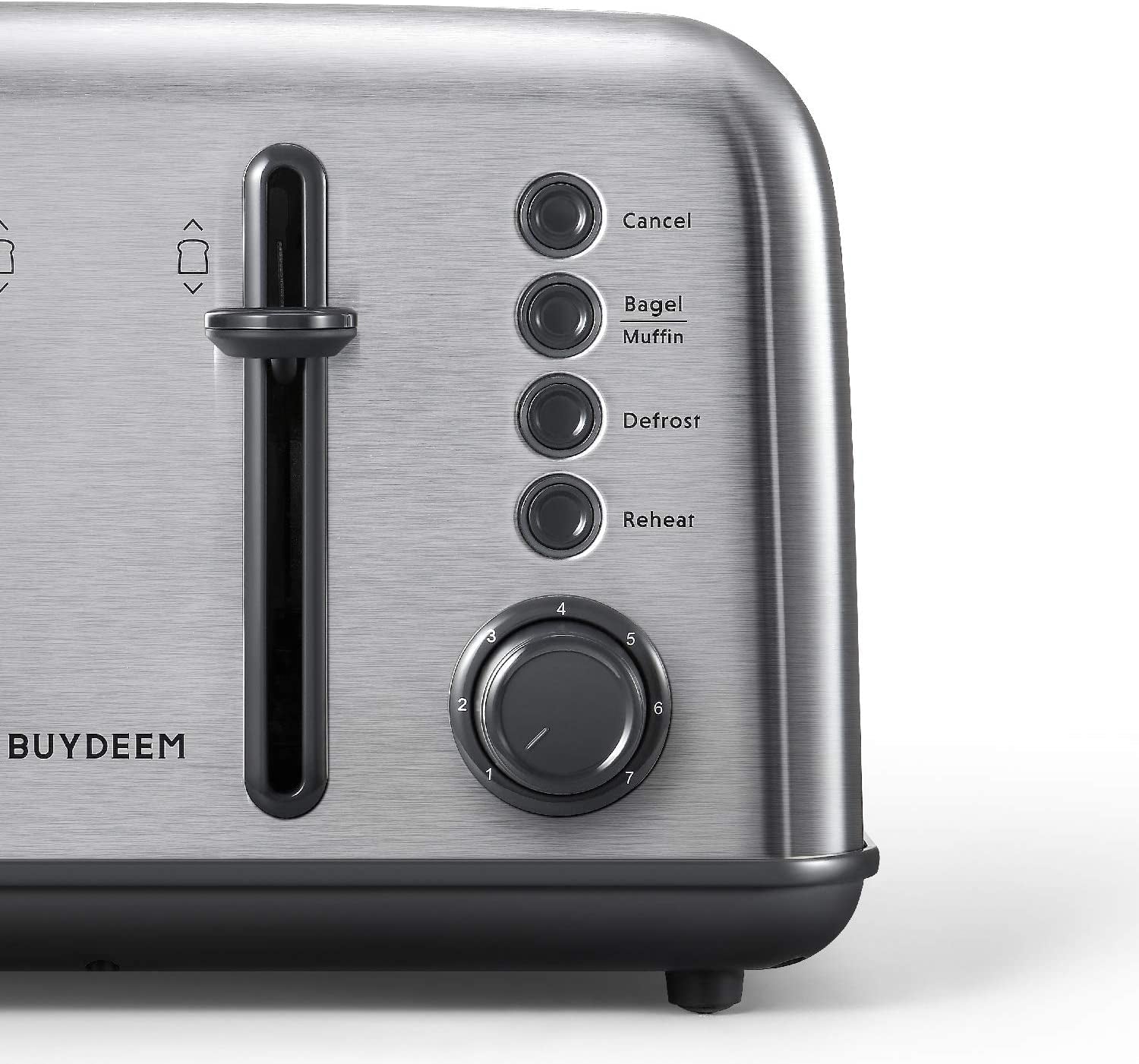 DT640 4-Slice Toaster, 7 Shade Settings, 1.5" Wide Slots, Silver