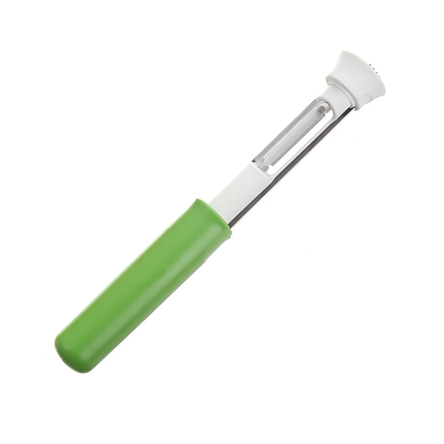 2-In-1 Dual Function Kitchen Utensil, Stainless Steel Handheld Fruit Peeler & Apple Corer with Comfort Grip for Potatoes, Apples, Avocados, and Everyday Prep