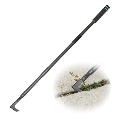 43.7" Crack Weeder, Long Handle Adjustable Length Weed Puller & Remover, Durable Manual Crevice Weeding Tool for Sidewalk, Paver, Wall Gaps, Lawn & Deck Boards, Durable Gardening Tools