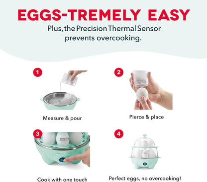 Deluxe Egg Cooker, 12 Hard Boiled Eggs, Black | Electric Double Decker Egg Poacher, Steamer & Omelette Maker Machine, Soft or Poached Eggs, Auto Shut-Off, Bpa-Free
