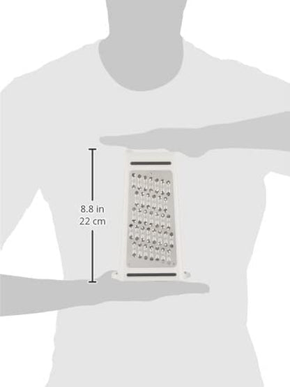 Prepsolutions 2-Way Grate & Measure Fine and Medium Grater, 2-Cup Capacity | Multi-Function Grater for Shredding, Slicing, and Measuring with Built-In Measurement Container, Dishwasher Safe